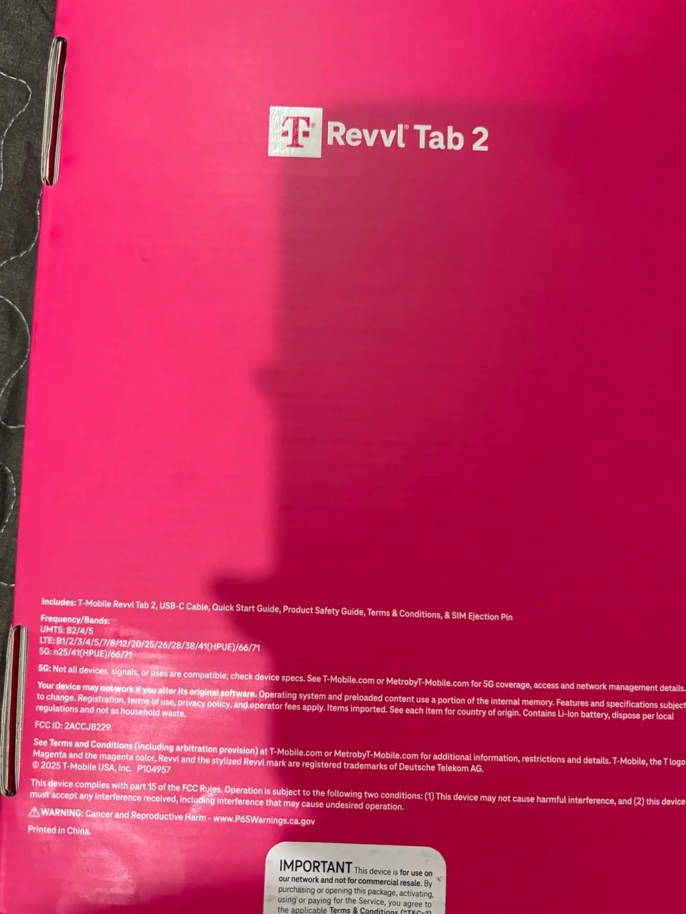 T-Mobile Revvl Tab 2 Tablet - Hot Pink